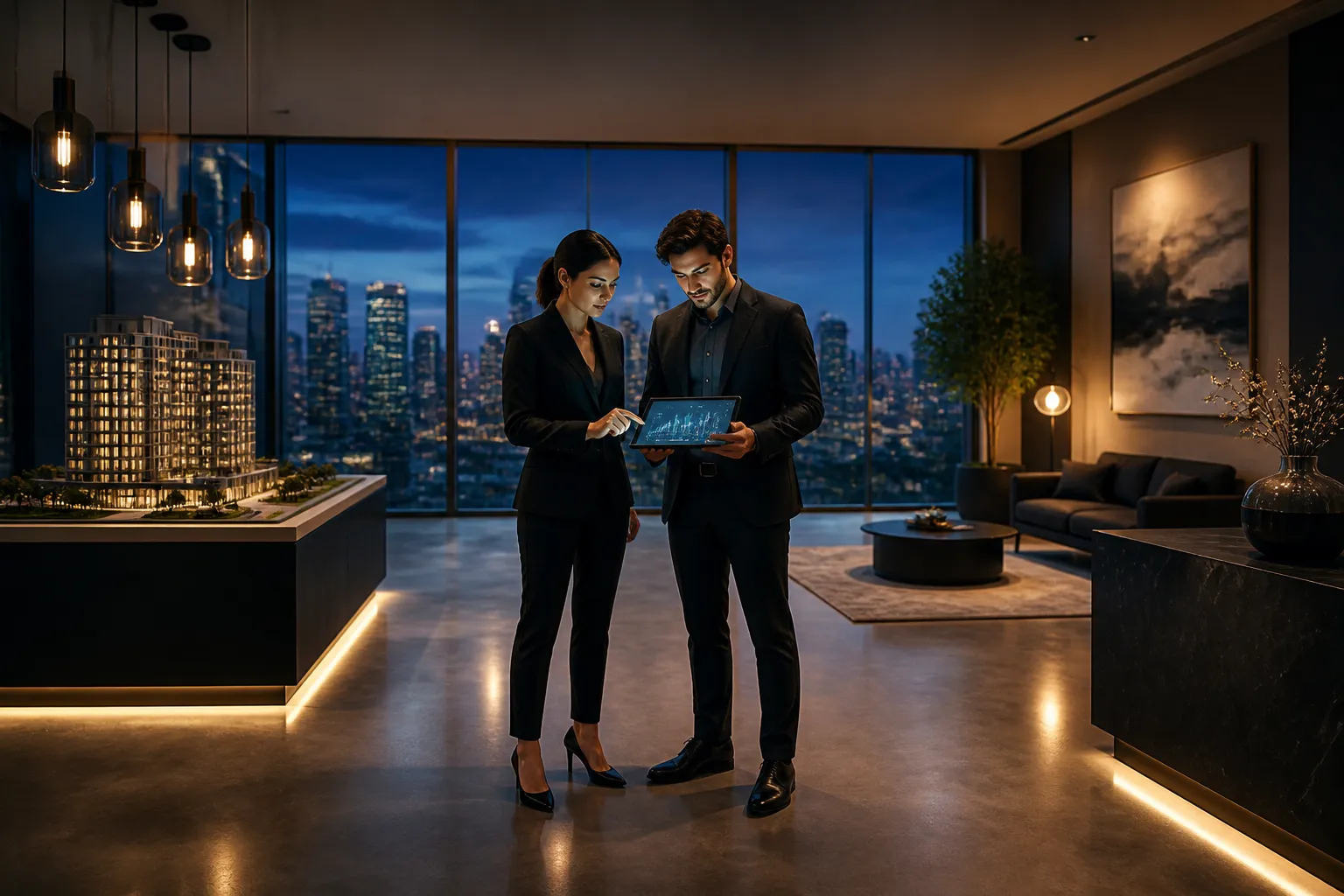 AdyPulse AI real estate marketing professionals reviewing AI-powered analytics